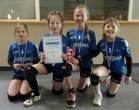 Kuvassa hopeamitalistit vas. Moona Siltanen, Iita Mäkinen,Marjukka Seppälä ja Linnea Siltanen
