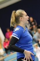 Jemina Laitila pelasi pirteästi Jymyn hakkurina päätöserän. Kuva: Juhani Niemi