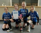 Kuvassa hopeamitalistit vas. Moona Siltanen, Iita Mäkinen,Marjukka Seppälä ja Linnea Siltanen